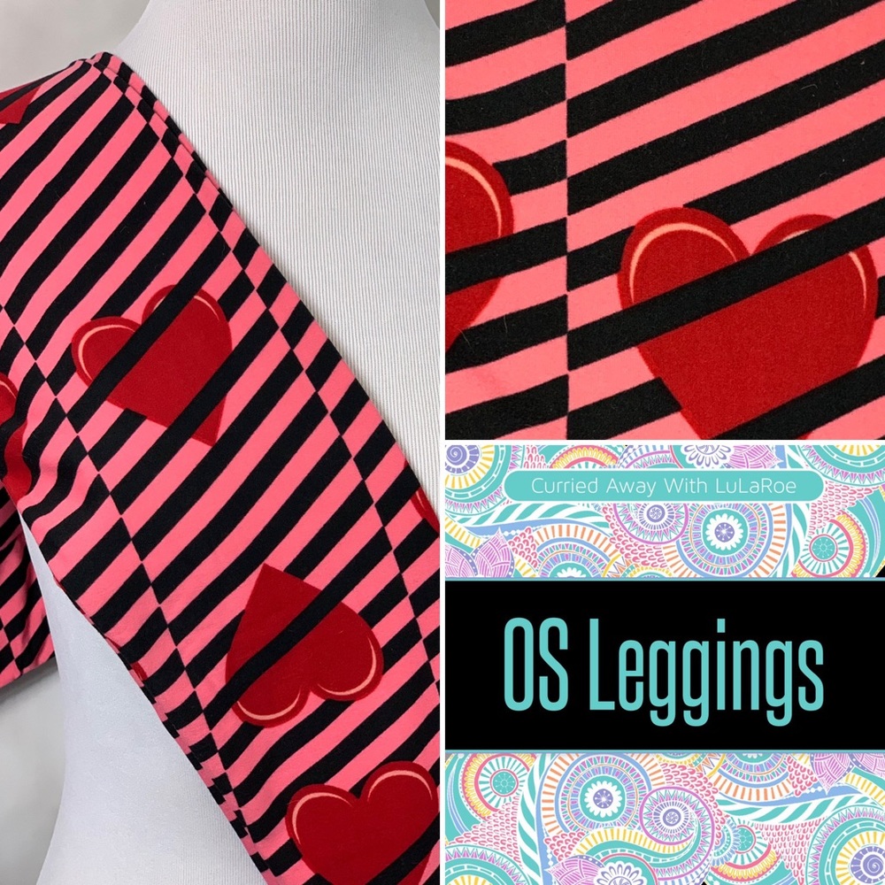 LuLaRoe Heart OS Leggings